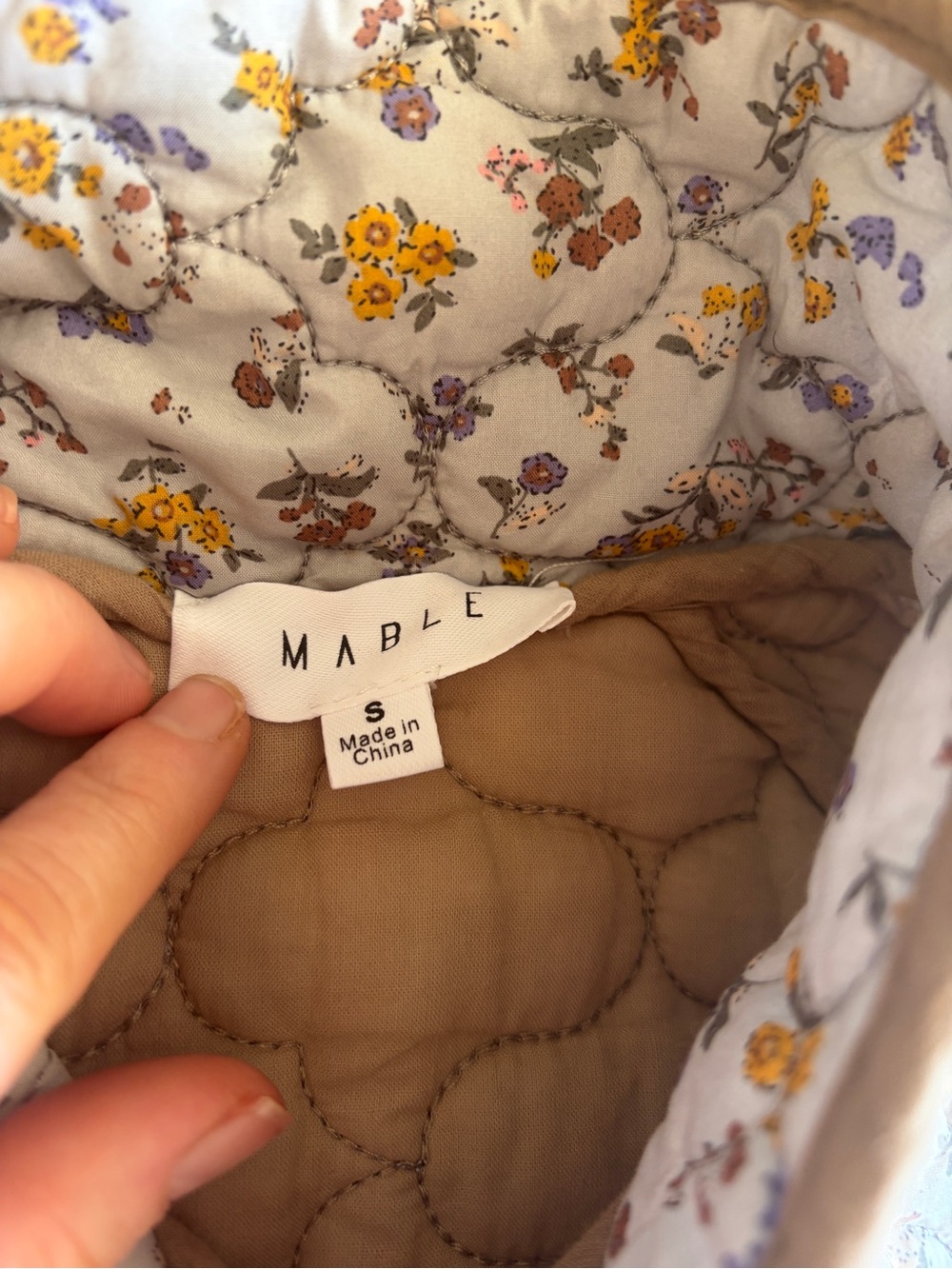 Anthropologie Mable cottage-core quilted ditzy floral jacket Small cotton - Picture 9 of 9
